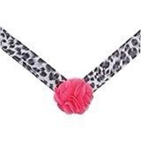 lindsay phillips Accessories - Switch Flops by Lindsay Phillips Tamyra Black Silver Animal Print Flower Medium